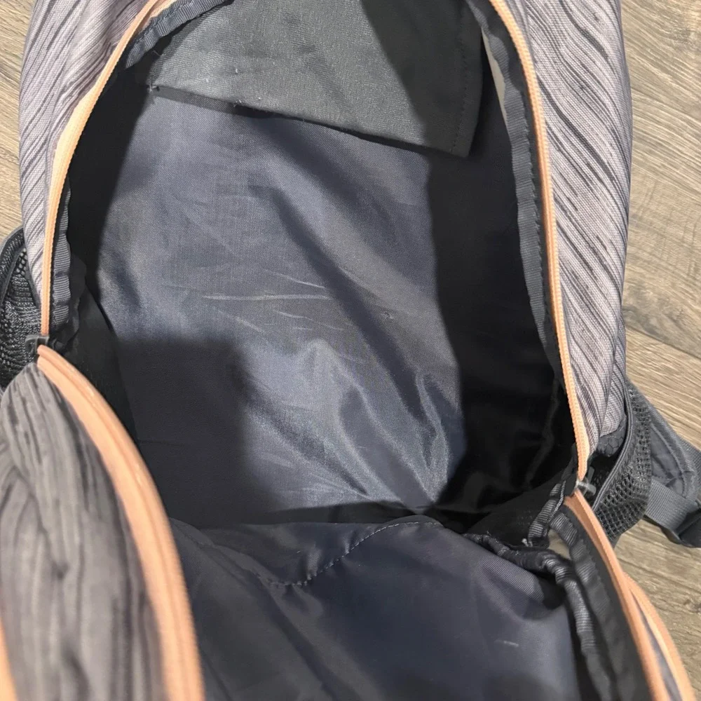 Adidas Backpack Unisex OS Grey Peach Excellent Space Dye Multi-Pocket Sporty - Picture 4 of 5